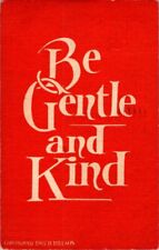 vintage postcard- Red mottos card Hilson - Be Gentle and Kind posted 1906 picture
