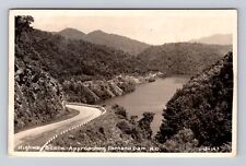 Fontana Dam NC-North Carolina, Highway Scene Looking to Dam, Vintage Postcard picture