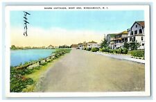 1938 Shore Cottages, West End, Misquamicut, Rhode Island, RI Postcard picture