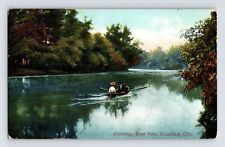 Postcard Ohio Columbus OH Olentangy River Canoe 1909 Posted Divided Back picture