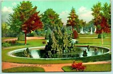 Oak Grove Cemetery Fountain Lacrosse Wisconsin WI UNP Rotograph DB Postcard I1 picture