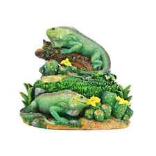 Handpainted Multi Color Resin Trinket Boxes Iguana Pattern Home Decoration Gifts picture