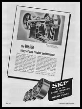 1946 SKF Spherical Roller Bearing Pioneer Engineering Works Jaw Crusher Print Ad picture