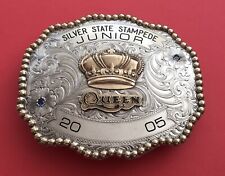 2005 Nevada Sterling Silver State Stampede Rodeo Queen Trophy Belt Buckle picture