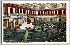 Washington D.C. - Interior Hall of Representatives Building - Vintage Postcard picture