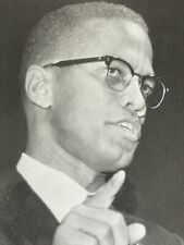 Malcolm X  Civil Rights Press Photograph 1963 #historyinpieces picture