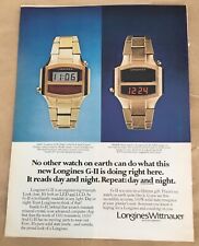 Longines Wittnauer watch print ad 1976 vintage 70s retro art decor G-II digital picture