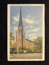 VINTAGE 1952 FIRST PRESBYTERIAN CHURCH POSTCARD COLUMBIA SC to ATLANTA GEORGIA picture