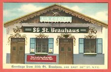 86th STREET BRAUGAUS, 249 EAST 86th ST., NEW YORK CITY – 1940s Linen Postcard picture
