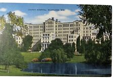 County Hospital Milwaukee Wisconsin WI Post Card Vintage Historical Building picture