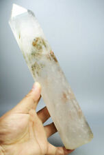 1.78lb Natural Clear Green Red Phantom Quartz Crystal Obelisk Wand Point Healing picture