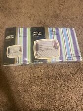 Vintage NOS JCPenney No Iron Percale Pillowcase Set Fitted Sheet Colored Stripes picture