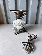 Vintage Accurate Casting Co. Hurricane Floral Milk Glass Lamp Rare Beautiful picture