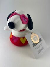 Valentines Pink Heart Hallmark Peanuts Snoopy Zip-A-Long Plush Pull String Toy picture