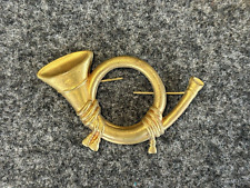 U.S. Indian War Gold Metal Infantry Forage Cap Insignia picture