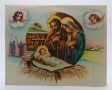 1958 Vintage Fold-out Christmas Card Made in Greece picture