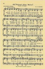SMITH COLLEGE Song Sheet 1931 