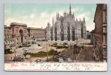 Foreign Italy Milano Milan Cathedral Square 1902 Postcard 5b picture