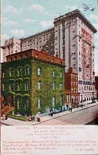 Vtg 1907 MARTHA WASHINGTON HOTEL New York NYC POSTCARD-Scott #328 Cancel Stamp picture