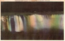 Postcard Niagara Falls Horseshoe Falls Illuminated Canada Vintage PC H3692 picture