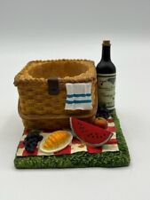 Yankee Candle wine Picnic Basket Votive Candle Holder picture