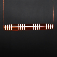Ancient Burmese Etched Carnelian Pyu Bead in Good Condition with Multiple Stripe picture