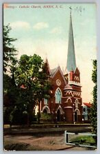 Postcard Catholic Church Aiken South Carolina SC Dirt Road c 1915 Antique picture