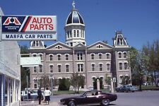 1981 Slide View Presidio County Courthouse Marfa Texas Auto Parts Sign Camaro  picture
