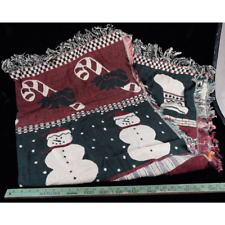 Socks & Snowman Christmas Throw Tapestry Blanket 50