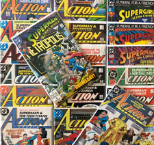 20X SUPERMAN ACTION COMICS LOT VINTAGE 80s BYRNE 1st CHECKMATE & SILVER BANSHEE picture