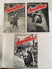 Avocations Magazine of Hobbies Leisure Lot of 3 1st Ed Oct 1937 picture