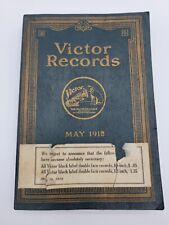 Antique May 1918 Victor Records Catalog Book Price Guide Music Phonograph Blue picture