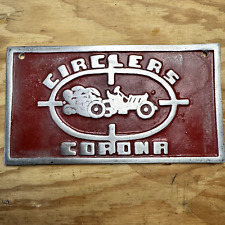 Original Circlers Corona Car Club Plaque picture