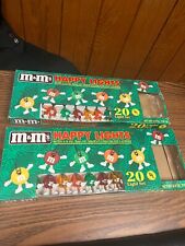 2 Vintage 1993 M&M's Candy Happy Lights Christmas Decor String Lights Sets works picture