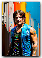 Norman Reedus Sketch Card Print - Exclusive Art Trading Card #1 PR500 picture