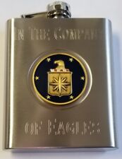 CIA In The Company of Eagles Stainless Steel FLASK 6oz Centered Emblem 5