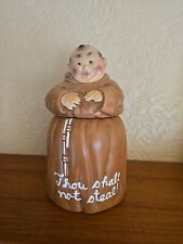 Vintage Original 1960 Cookie Jar Friar Monk Twin Winton Thou Shalt Not Steal picture