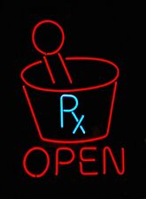 New Pharmacy RX Clinic Open Beer Bar Neon Light Sign 24