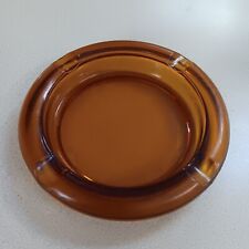 Vintage 1970s Amber Brown Ashtray picture