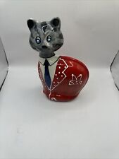 Turov 1998 Ceramic Art Limited Edition Cat Red Tuxedo 9” Signed picture
