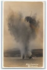 c1910's WW1 Mine Explosion US Navy Bomb RPPC Photo Unposted Antique Postcard picture