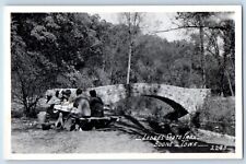 Boone Iowa IA Postcard RPPC Photo Ledges State Park Bridge c1930's Vintage picture