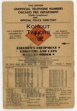 Chicago Police Fire Dept 1954 Telephone Station Directory CFD CPD Reference 9412 picture