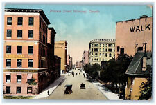 Winnipeg Manitoba Canada Postcard Princess Street 1915 Posted Antique picture