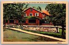 Vtg Hendersonville North Carolina NC Kanuga Lake Inn 1930s View Linen Postcard picture