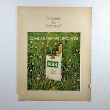 Vtg Kool Filter Kings Cigarettes Come All The Way Up To Kool Print Ad picture