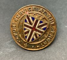 WW1 Canadian Expeditionary Force Badge For Service At The Front Metal Enamel picture