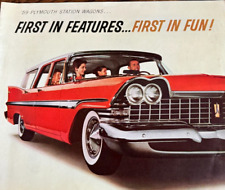 Vintage 1959 Plymouth Car Station Wagon Sales Dealer Brochure ~ Automobile picture