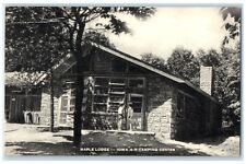 1958 Camping Center Exterior Building Maple Lodge Iowa Artvue Vintage Postcard picture