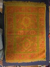 two vintage hand towels bathroom Sears orange greenish brown 100% cotton picture